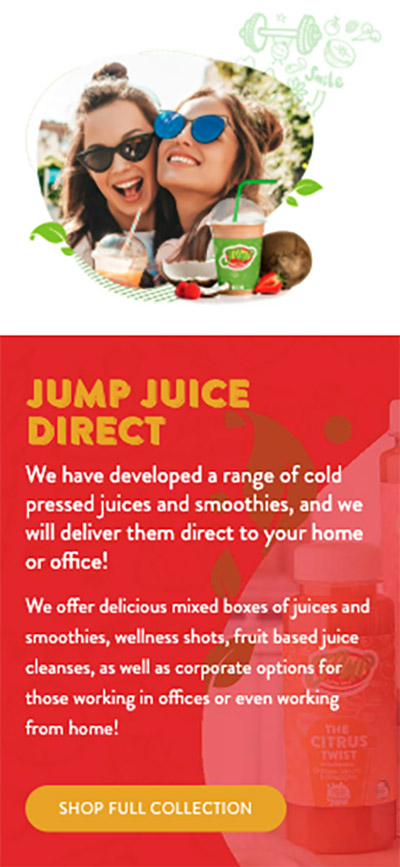 Jump Juice Direct Mobile Graphic
